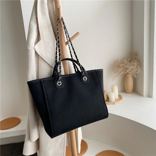 Women's Large Bulky Trendy Style Handbag with Shoulder Chain Strap