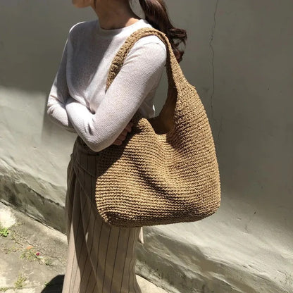 Stylish Knitted Spacious Shoulder Bag for Women