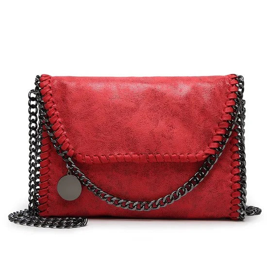 Chic Colour Clutch-Like Crossbody Bag with Detachable Chain Strap for Women