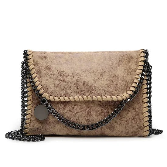 Chic Colour Clutch-Like Crossbody Bag with Detachable Chain Strap for Women